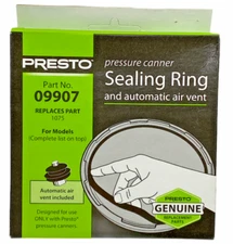 PRESTO 09907 PRESSURE CANNER SEALING RING COOKER GASKET W/AUTO AIR VENT 6254767