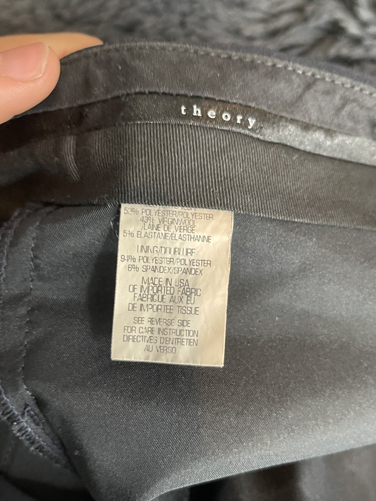 Theory Navy Polyester Virgin Wool Elastane Dress … - image 9