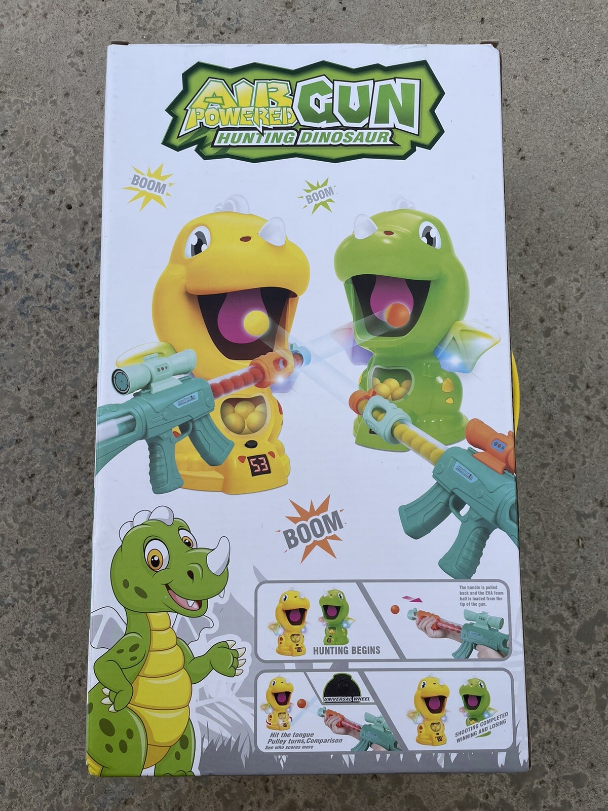 Movable Drive Dinosaur Toy Gun for Kids 2 Air Pump Guns Target Shooting Game New eBay