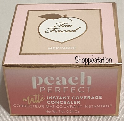 Too Faced Peach Perfect Matte Concealer Instant Coverage Shade MERINGUE  7g