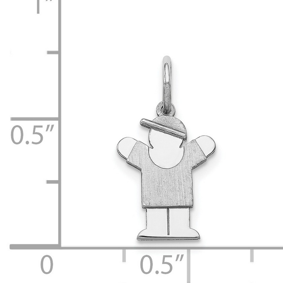 14k White Gold Mini Boy Love Charm eBay