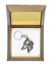 Levrette d'Italie, Petit lévrier italien - Pendentif argenté avec un chien 