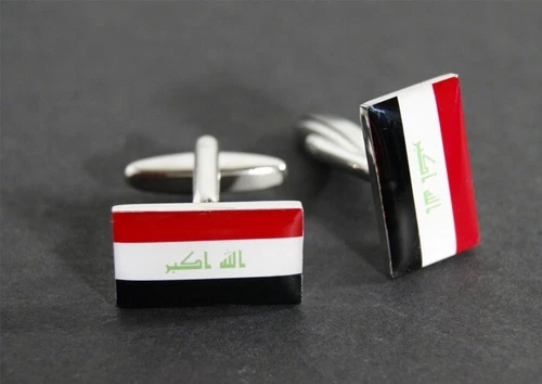 Manschettenknöpfe Flagge Irak - 18 x 12 mm