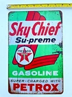 Texaco Sky Chief Su-preme Gasoline Vintage Tin Sign Oil & Gas Sign Metal Petrox