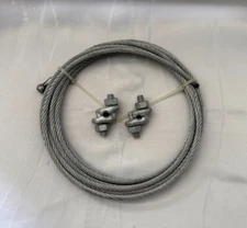 Lug-All 3/16"-1/4" Wire Rope Kit w/ Cable & Drum Anchor + Fist Grip Clamps