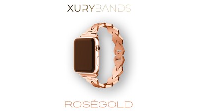 Apple Watch Luxus Metall Raute Muster Armband  Ver. Farben  Alle Größen  