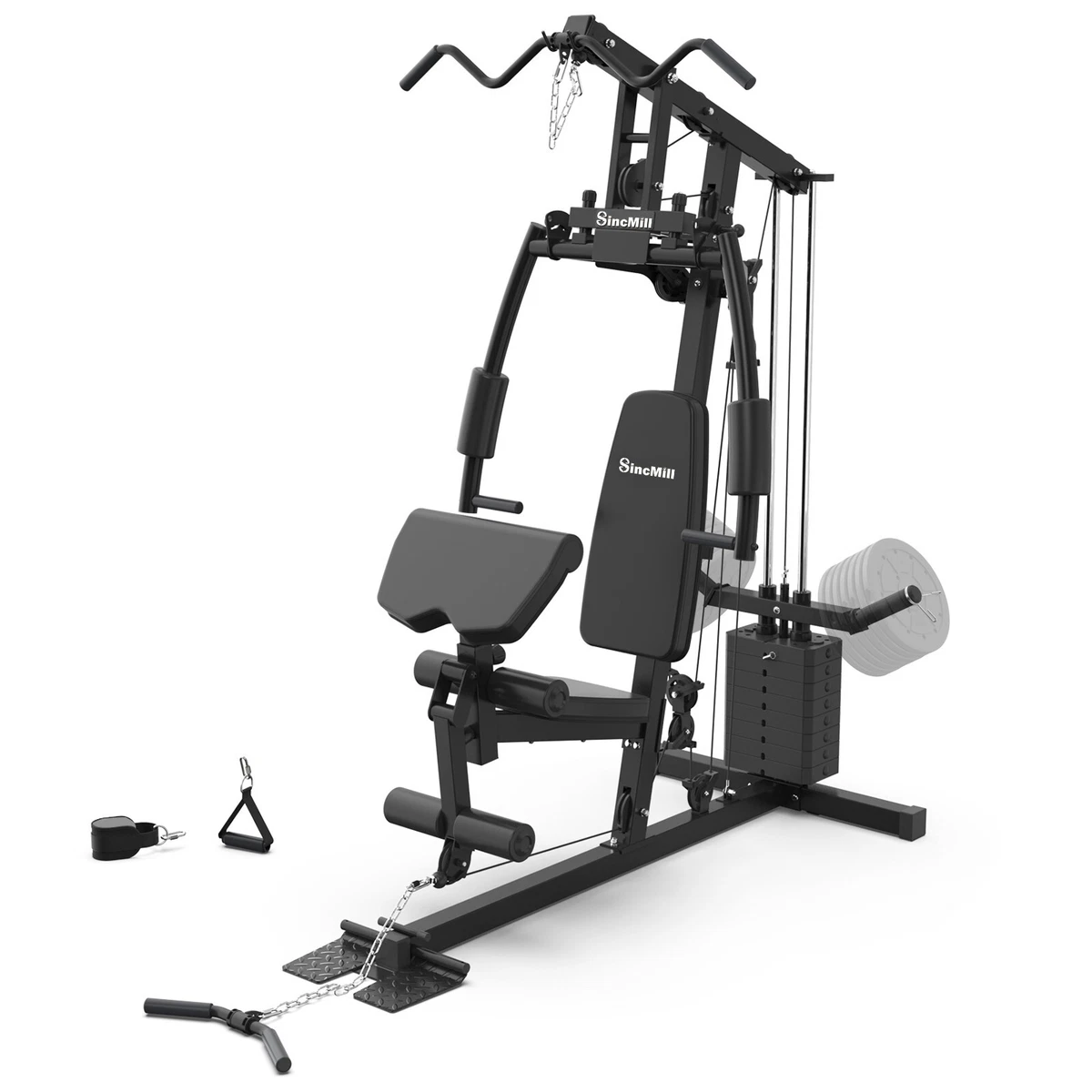 Full Body Home Gym System Exercise Equipment Weight Workout Station 80lbs