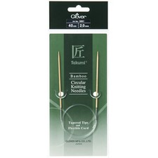 Clover Knitting Pins: Circular: Fixed: Takumi Bamboo: 40cm x 2.00mm 3 