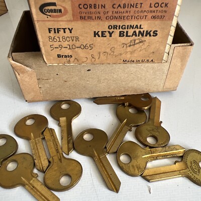 Lot Of 2 Corbin Cabinet Lock Key Blanks CCL KEYWAY 8618CVR Uncut Locksmith