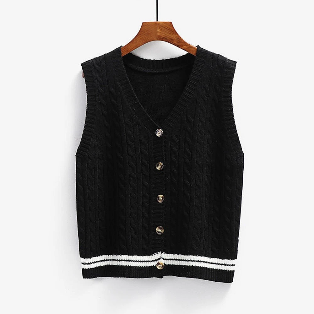Womens black cheap cardigan vest