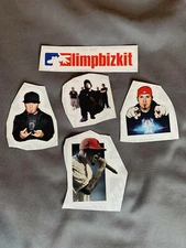 Lot (5) LIMP BIZKIT 3/4" to 3 1/2" Band Logo Stickers FRED DURST FAST! FREE SHIP