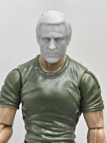 3d Printed MAJORS 6 MILLION DOLLAR Head 1:18 3 3/4" GI Joe 25th Anniversary B68