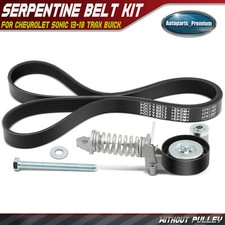 2pcs Serpentine Belt Drive Component Kit For Chevrolet Sonic 13-18 Trax Buick