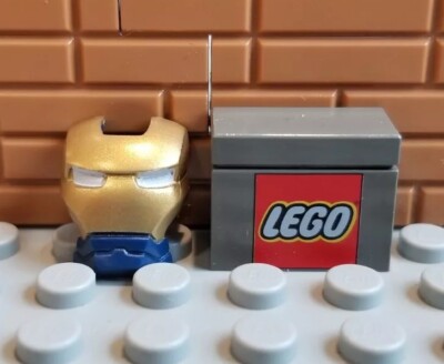 LEGO Marvel Super Heroes Iron Legion Minifig Visor Top Hinge W Gold Face Shield 