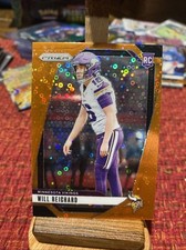2024 Panini Prizm Will Reichard RC Orange Disco Prizm #396 Minnesota Vikings