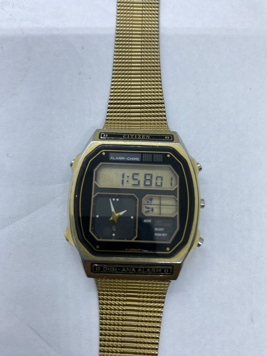 Citizen 41-9842 Ana Digi Alarm Chrono Vintage Watch Men's Fully