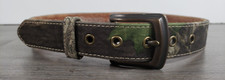 Nocona Leather Belt KIDS Womens Size 26 Camouflage Print Pewter Buckle Mossy Oak