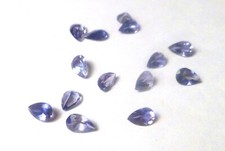 4X6 mm Natural Iolite Faceted Cut Pear Shape Loose Gemstones 5 Pieces Lot 6x4mm