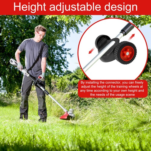 Weed Trimmer Support Wheel Adjustable Lawn Mower Auxiliary Wheels weNWr - Picture 4 of 18