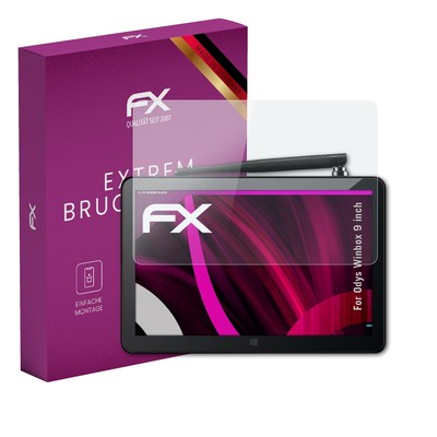 atFoliX Glasfolie für Odys Winbox 9 inch Displayfolie 9H Schutzpanzer
