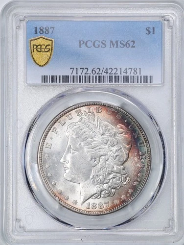 1887 $1 Morgan Silver Dollar MS62 PCGS 42214781
