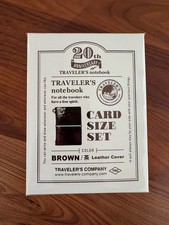 TRAVELERS Notebook Limited Card Size 20th Anniversary Set Brown New Japan
