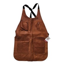 Piel 100 Full Grain Leather Apron 2333-1 Brown Cooking Shop Barbecue Woodwork