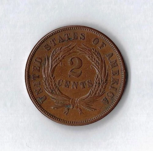 USA 1864-1868 Two Cent Piece Coin 2c G / VG Average Circulated - Random Date