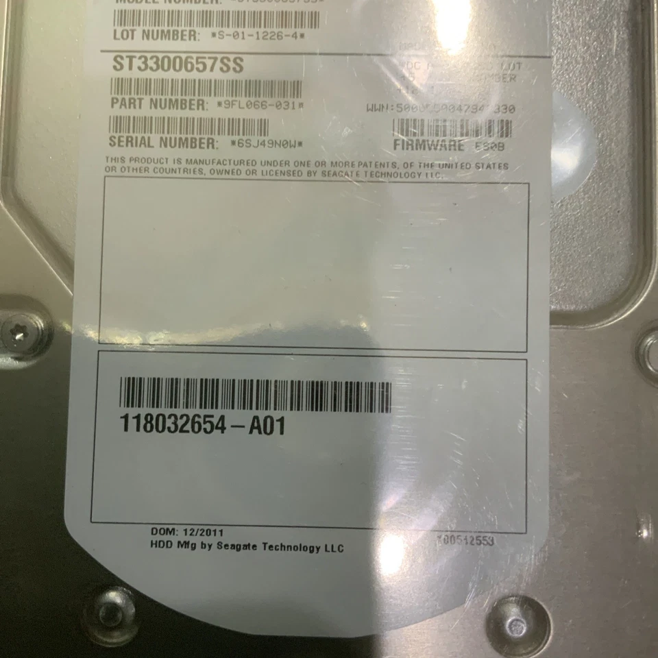 Seagate Cheetah ST3300657SS 300GB 15KRPM 6Gb/s 3.5"SAS HDD Hard Drive - Image 4 of 4