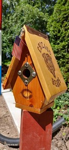 Hand Made Wooden Laser Engraved Chicago Bears Bird House I