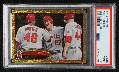 2012 Topps Gold Sparkle Mike Trout #446 PSA 9 MINT