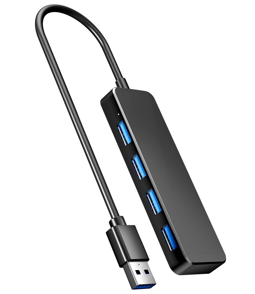 USB Hub 3.0, PANPEO 4-Port 3.0 Multi Port Expander for Black