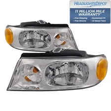 Fits Holiday Rambler Vacationer 2002-2005 Motorhome RV Chrome Headlights Set