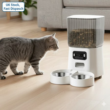 5L Smart Pet Feeder with HD Video Camera, WiFi App Control, 2-Way Audio  Dual P