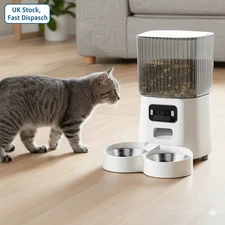 5L Smart Pet Feeder with HD Video Camera, WiFi App Control, 2-Way Audio & Dual P