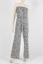 Diane Von Furstenberg Ani Polka Star Strapless Chic Jumpsuit Party Sz 0 Clubbing