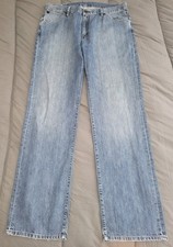 LACOSTE JEANS W48" L34" Uomo Regolare Dritto Blu