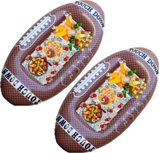 GiftExpress 2 Pack Inflatable Football Beverage Cooler, Floating Ice Brown 