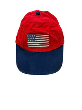 Polo Ralph Lauren USA American Flag Baseball Cap Red Navy One Size Adjustable