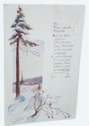 Antique Christmas Postcard Scenic Winter Landscape & Sentiment to Peru Nebraska — photo 1