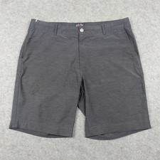 Faherty All Day Shorts Mens 35 Gray Chino Stretch Drawstring Comfort Casual Golf