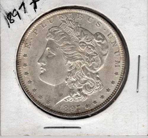 1897 - P  MORGAN SILVER DOLLAR AU+