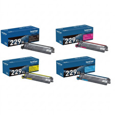 Brother TN229XL Genuine OEM Black Color High Yield Toner Set 4-Pack