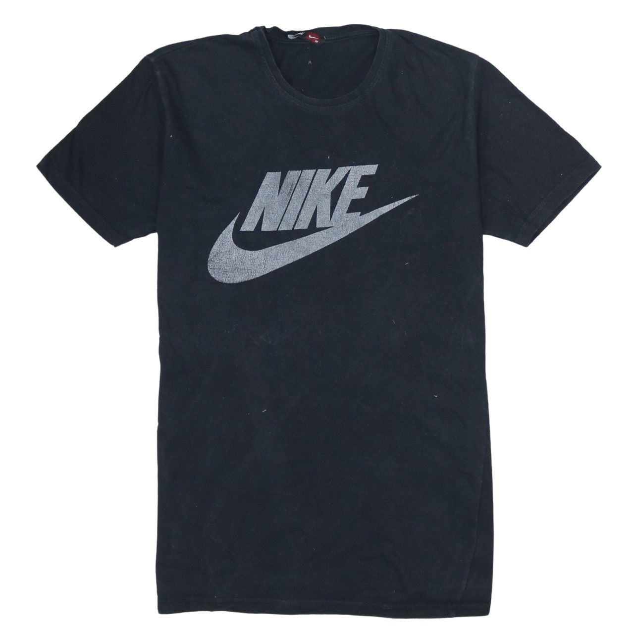 Nike Womens T Shirt Black 100 Cotton Relaxed Fit Short Sleeve Front Logo Tee M