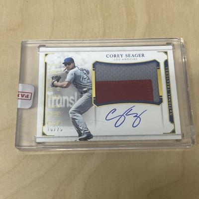 2016 National Treasures Corey Seager Rookie PATCH AUTO GOLD /25 RC Dodgers RPA