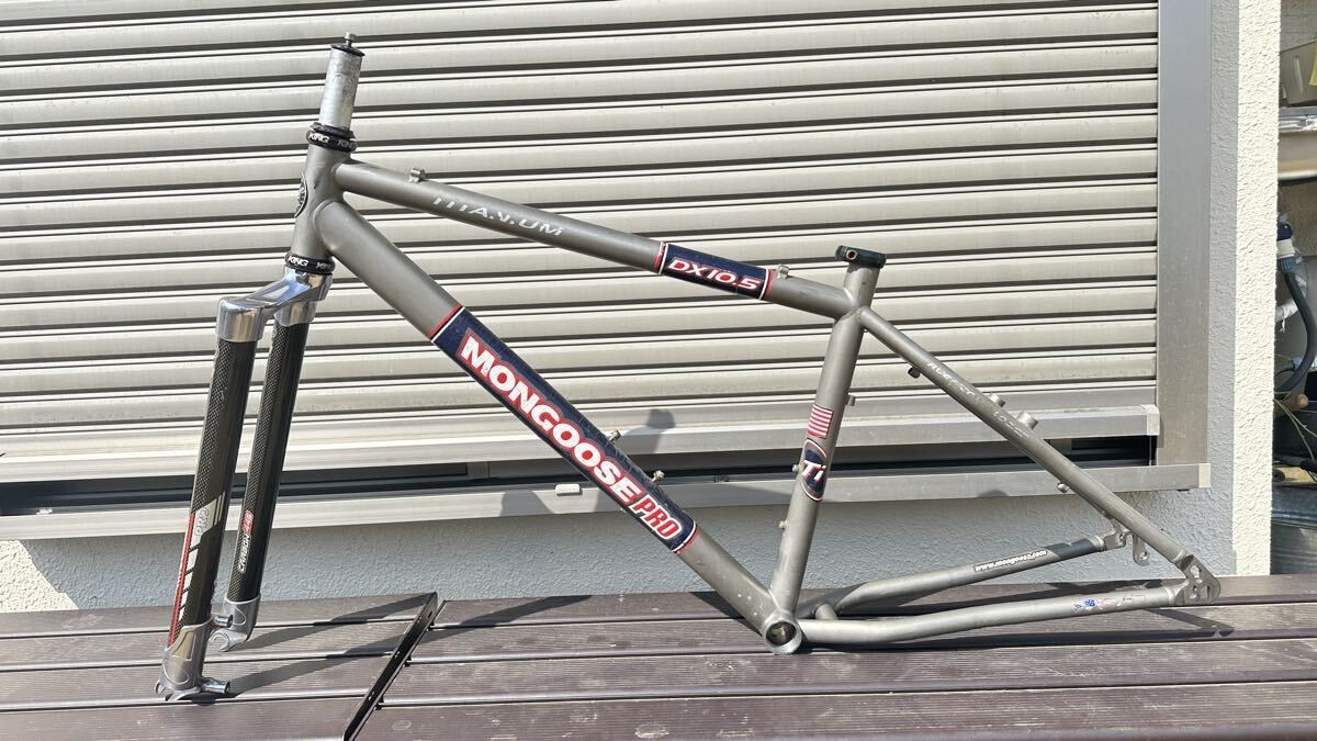 MONGOOSE PRO DX10 Freme Set Titanium 3AL-2.5V 26in Vintage MTB USA