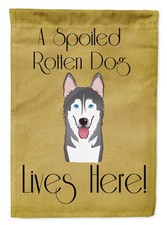Caroline's Treasures Alaskan Malamute Spoiled Dog Lives Here Garden Flag