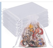 100 Organza Wedding Party Favor Gift Candy Sheer Bags Jewelry Pouch White