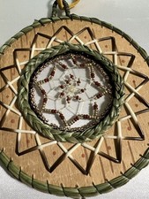 Authentic Ojibwe Porcupine Quill Dream Catcher Signed Josephine Pitawanakwat Art