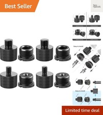 Mic Stand Adapter Set - 8 Piece Metal Mic Stand Adapter Kit - 3/8 to 5/8 1/...
